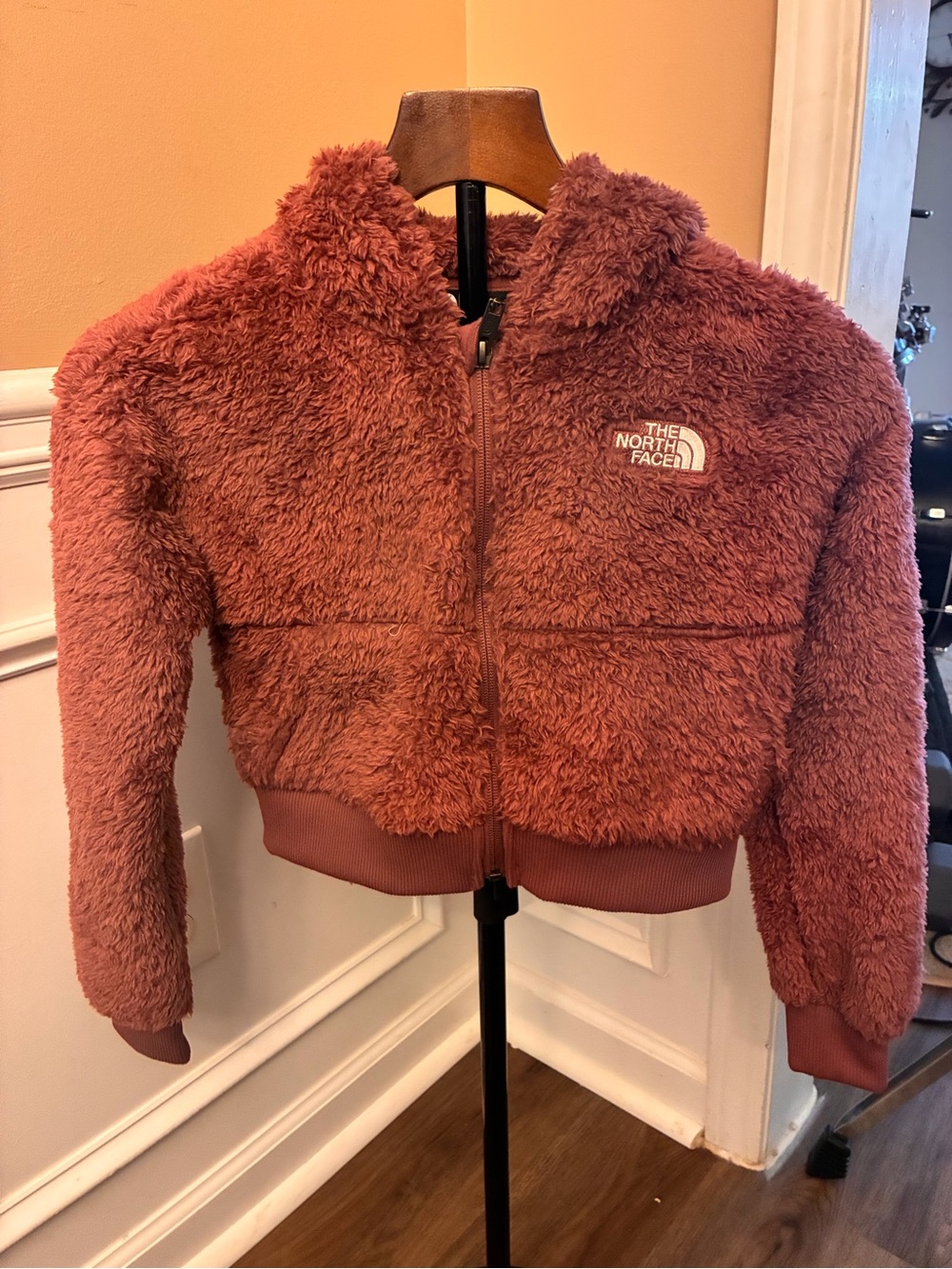 The North Face Girls’ Suave Oso Full-Zip Hooded Jacket, Wild Ginger, Small New
